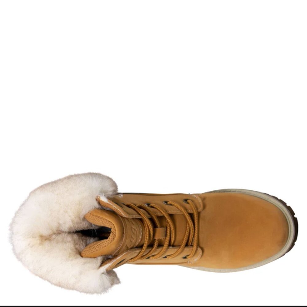 LUGZ WOMENS CLOVE FUR 6 INCH BOOT GOLDEN WHEAT CREAM TAN GUM 9 - Picture 7 of 8